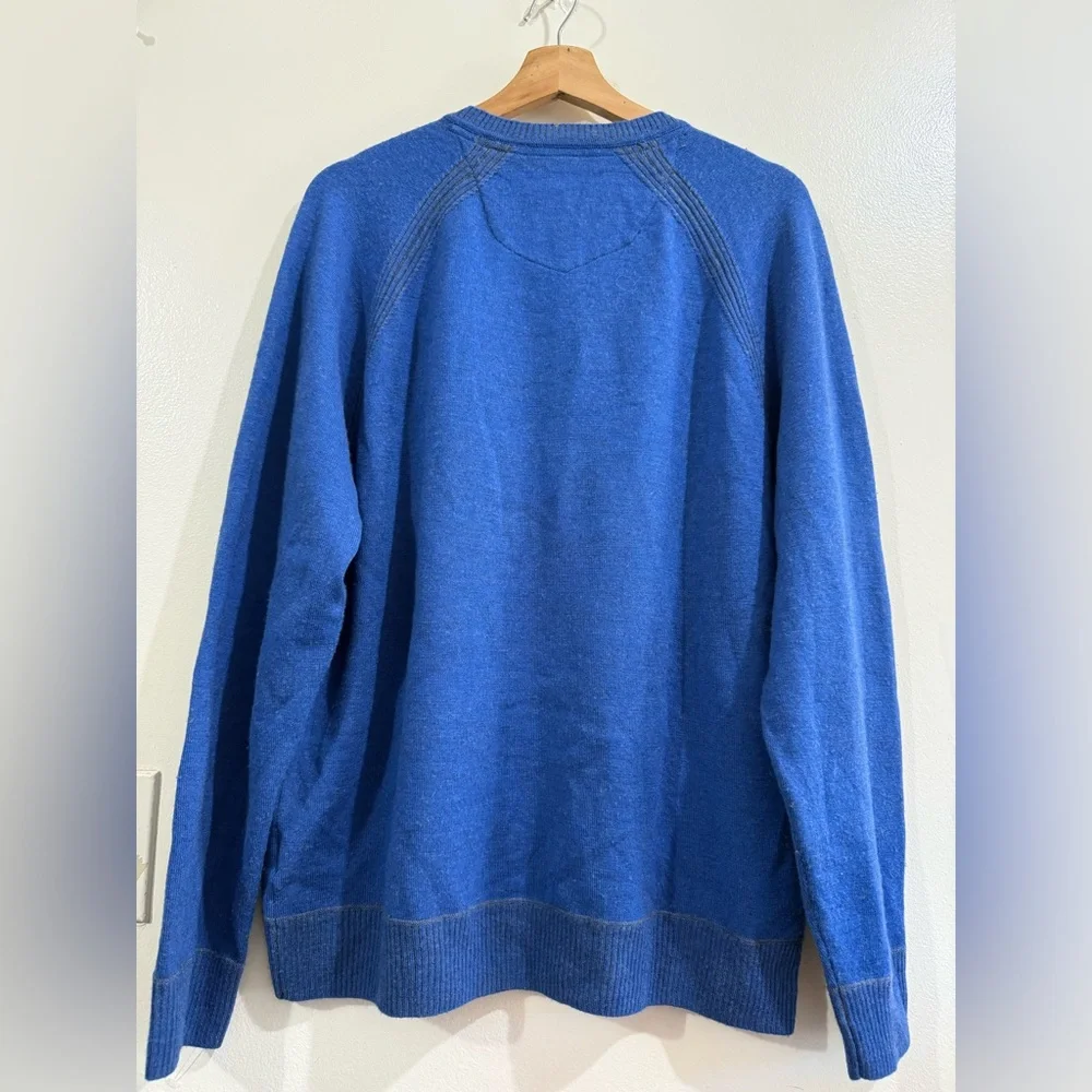 Robert Graham Cobalt Blue V-Neck Knit Sweater